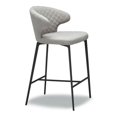 thumbnail image 2 of Home Square 18" Fabric Counter Stool in Peyton Gray & Black Metal - Set of 3, 2 of 4
