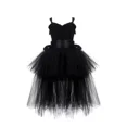 thumbnail image 4 of Vestido de tul con tutú negro para niñas, escote en V, cola, para fiesta de cumpleaños de noche, para niñas, vestido de baile para niñas, disfraz de Halloween, 1-14 años, 4 of 5