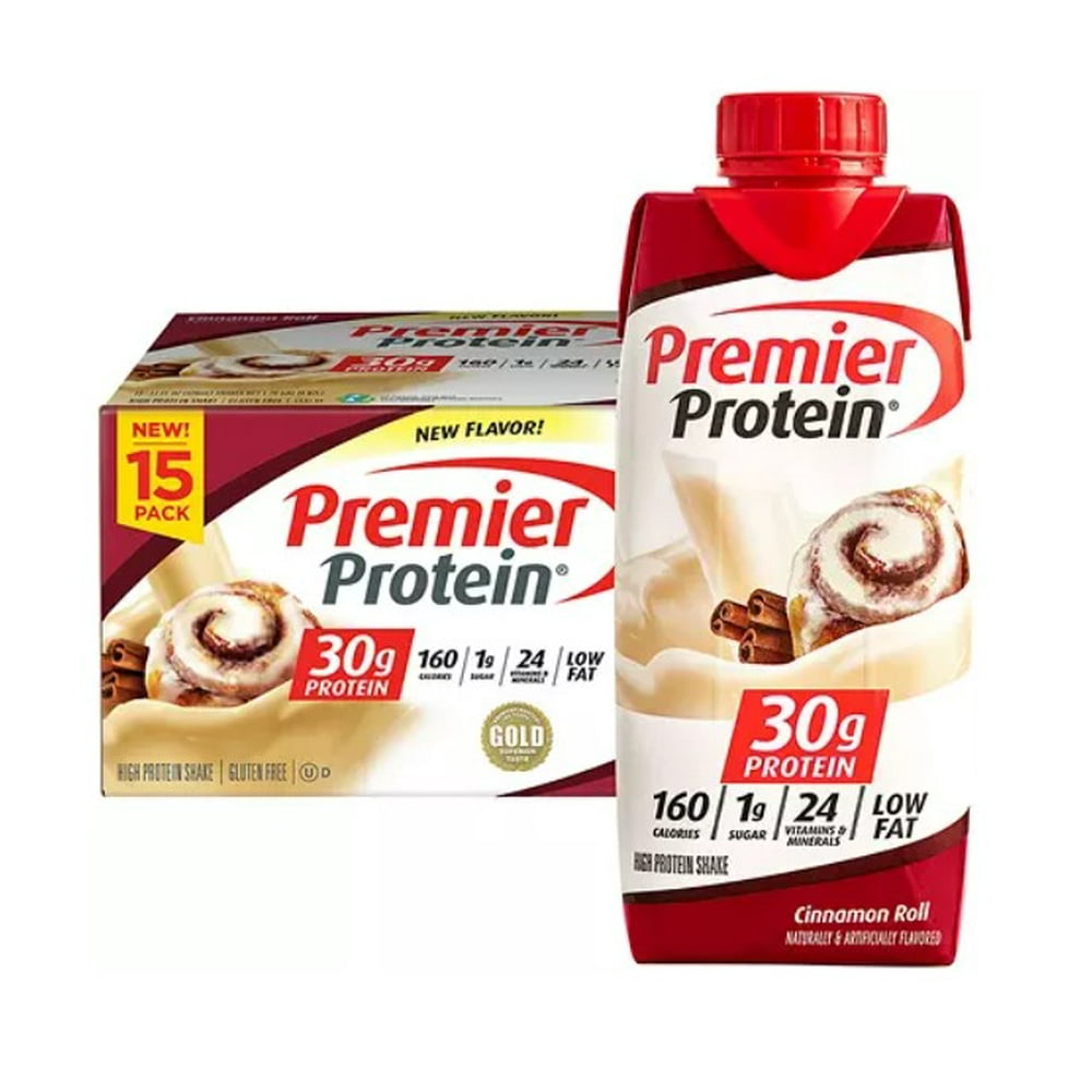 Premier Protein 30g High Protein Shake, Cinnamon Roll (11 fl. oz., 15