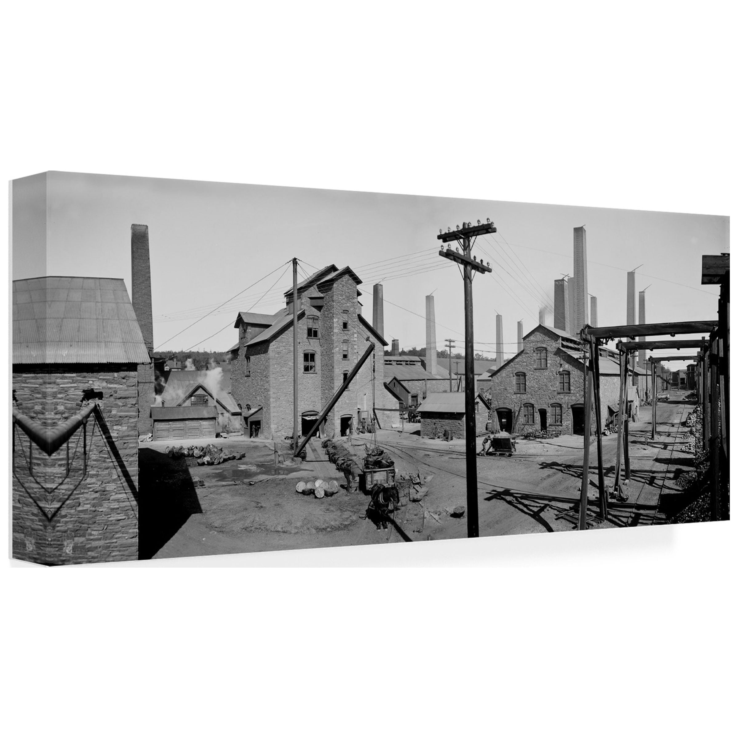 Print Collection 'Calumet and Hecla Smelters' Canvas Art