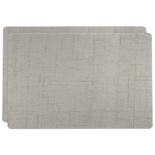 Uxcell 2Pcs Parche de Reparación de Tela 7.8"x11.8" Parche Autoadhesivo de Lino Fino para Sofá, Ropa, Cojín, Almohada, Gris