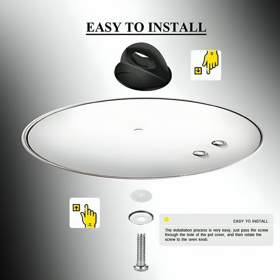 ACDANC Universal Pot Lid Replacement Knob for Crockpot Replacement Parts Pan Lid Holding Handle Replacement Compatible with Kitchen Cookware Casserole Glass Saucepan (2 Pack)