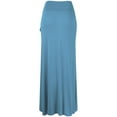thumbnail image 2 of Made by Johnny Women's Wrapped High Low Ruffle Maxi Skirt XXL DENIM, 2 of 6