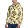 thumbnail image 3 of Naloa Monkeys and Pinealpples Men's Casual Hooded Collar Drawstring Hoodies Pullover Sweatshirts Casual Long Sleeve Shirts-Medium, 3 of 7