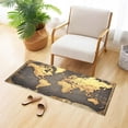 thumbnail image 2 of Coolnut World Map Bath Mat, Dry Quickly Non Slip Absorbent Bath Rug, Soft Living Room Bedroom Home Floor Mats, Bath Mats for Bathroom, Tub and Shower 20" x 39" Home Decor Gifts, 2 of 7