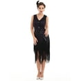 thumbnail image 5 of PrettyGuide Women's 1920s Flapper Dress Vintage Swing Fringed Gatsby Roaring 20s Dress, 5 of 6