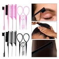 thumbnail image 3 of 8-Piece Professional Hair Comb Set with Natural Bristles for Styling Parting and Frizz Control Includes Top Flipping and Mouse Tail Tools, 3 of 8