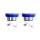 thumbnail image 1 of Drenaje de piso a prueba de olores Uxcell, preventor unidireccional contra el retroceso de alcantarillado (2 piezas, azul 1.3"-1.8"), 1 of 5