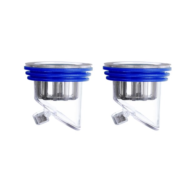 Drenaje de piso a prueba de olores Uxcell, preventor unidireccional contra el retroceso de alcantarillado (2 piezas, azul 1.3"-1.8")