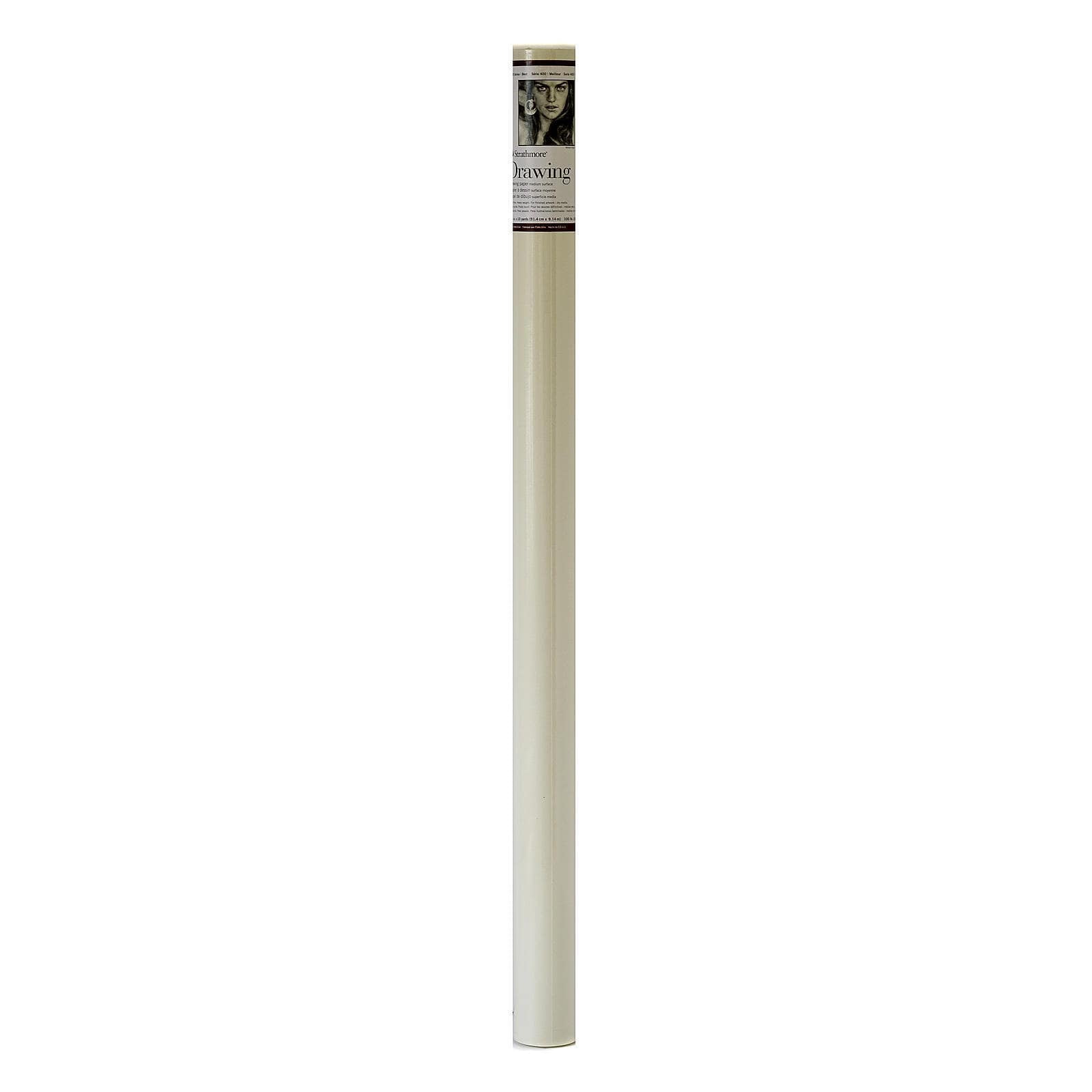 Strathmore Fine Art Paper Roll, 400 Series, Drawing, Medium, 42 in x 10 yds., 100 lb.