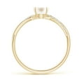 thumbnail image 2 of ANGARA Freshwater Cultured Pearl Twist Shank Ring with Diamonds in 14K Yellow Gold for Women | June Birthstone, Birthday, Anniversary, Jewelry Gift for Women | Pearl Ring, 2 of 11