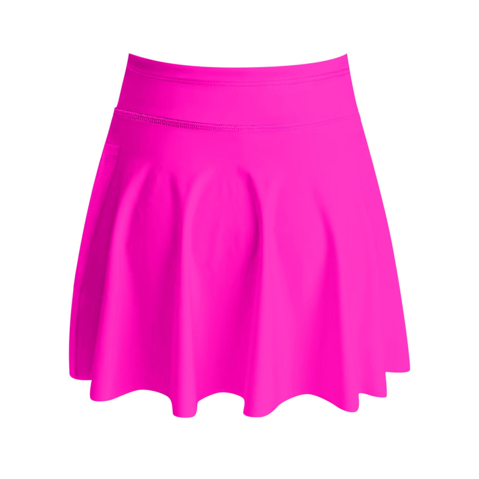 Swim Skirts 2 In 1 Skirts Women High Waisted Swim Skirt Long Skirted Swimsuit Bottom Athletic Bathing Suit Skirt With Panty Swimwear Bottoms Hot Pink 2XL