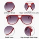 thumbnail image 3 of Gafas de la personalidad de la tendencia de la moda de las gafas de sol de la moda del espejo del sapo, hechas de PC, 3 of 5
