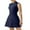 Blue, variant on Athletic Dress for Women, Golf Tennis Dresses with Separate Shorts, Sleeveless Workout Dresses Solid Color S