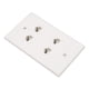 thumbnail image 2 of Placa de pared Ethernet, 4 puertos Cat6, ahorro de espacio, buena fijación, placa de pared de Internet con tornillos para oficina en casa, 2 of 8