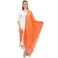 thumbnail image 4 of Phagun Women's Designer Chiffon Dupatta Indian Long Stole Tassel Scarfs-Orange, 4 of 5