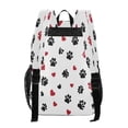thumbnail image 3 of PVC Transparent Backpacks Clear Backpack for Travel and Outings Black Paws and Hearts Pattern, 3 of 7