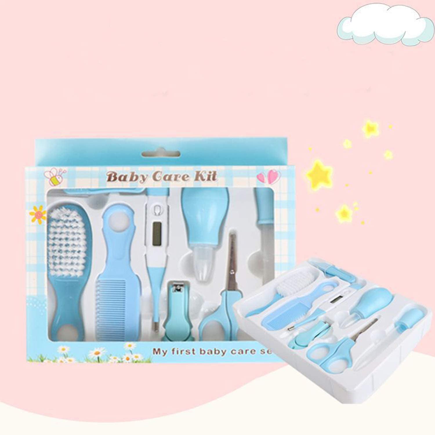 Baby Care Kit Newborn Infant Boy Nursery Red Cross Healthcare and Grooming Set 