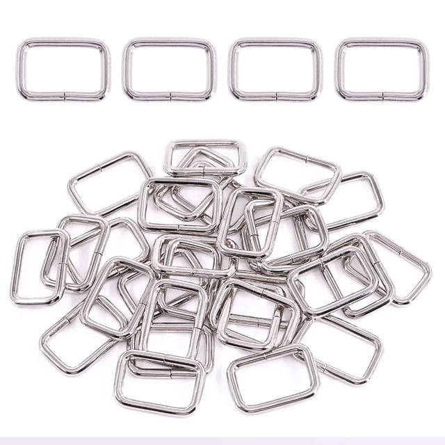Hebilla Metálica Rectangular Sweet con Broche 25mm Plata 60pcs