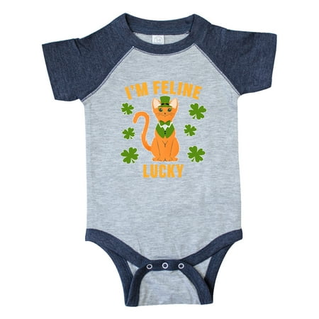 

Inktastic St. Patrick s Day I m Feline Lucky Gift Baby Boy or Baby Girl Bodysuit