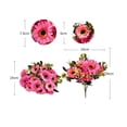 thumbnail image 3 of 2 Packs Artificial Gerbera Flowers Faux Flowers Silk Bouquet for Home Office Garden Parties Wedding Mother's Day Decoration, 3 of 3