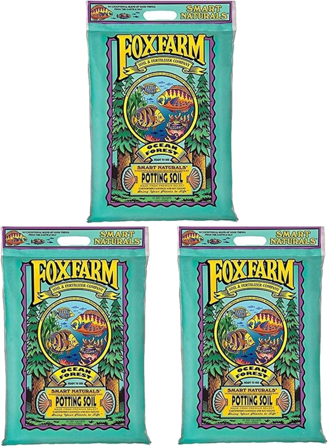 FMLP FX14053 Ocean Forest Potting Soil, 3 - 12 Quart Bags