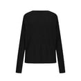 thumbnail image 4 of ClodeEU Womens Round Neck Knit Sweaters,Lightweight Cable Knit Soft Pullover Sweaters,Trendy Fall Outfits Black,Womens Plus S, 4 of 7