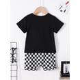 thumbnail image 4 of 12 Months Baby Boys Clothes 18 Months Boys 2PCS Summer Outfits Set Round Neck Toddler Boys Short Sleeve Top Shorts Set Black, 4 of 8