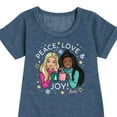 thumbnail image 3 of Barbie - Holidays & Christmas - Peace Love & Joy - Toddler & Youth Girls Fleece Dress, 3 of 5