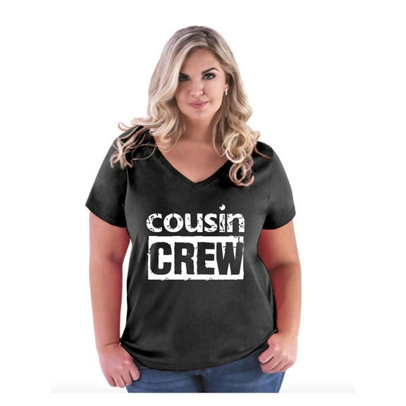 NIB - Women's Plus Size V-neck T-Shirt - Cousin Crew