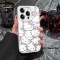 thumbnail image 3 of Estuche sencillo de Hello Kitty en color plateado para teléfono Apple 16promax, estuche para iPhone 15, dibujos animados 14, resistente a caídas 13 para mujer, 3 of 5