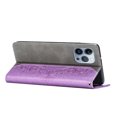 thumbnail image 4 of Nalacover Wallet Case for iPhone 14 Pro, Butterfly Embossed Pattern Luxury PU Leather Magnetic Flip Folio Cover with Card Slots Holder Kickstand Wrist Strap Soft Silicone Shockproof Case,Purple, 4 of 9