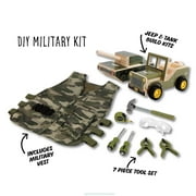 Create & Learn Kids DIY Military Project Kit with Real Tools & Camo Vest