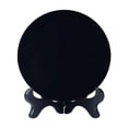 thumbnail image 1 of Espejo de adivinación con disco circular de obsidiana, espejo redondo negro, decoración de escritorio, con soporte S, 1 of 9