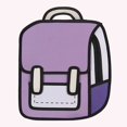 thumbnail image 5 of Cartoon Fashion Backpack Casual Oxford Cloth Soft Korean BackPack (Purple), 5 of 5