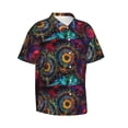 thumbnail image 2 of Daiia Mandala Colorful Hawaiian Shirt for Men Gentle Cotton Regular Short Sleeve Casual-Small, 2 of 9