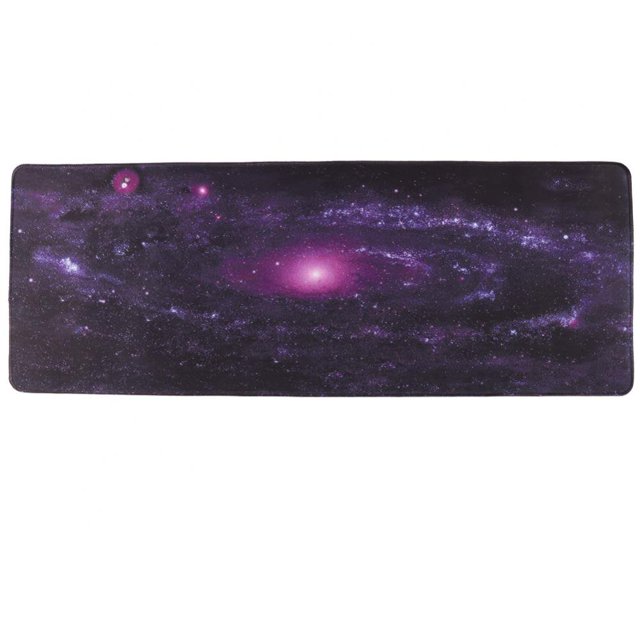 Extended Gaming Mouse Pad XXL Large Big Computer Keyboard Mouse Mat Desk Pad With Non-Slip Base And Stitched Edge For Home Office Gaming Work Galaxy Print