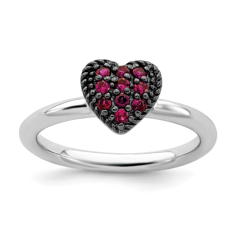 Ring Women Gemstone - Stackable Expressions Sterling Silver Created