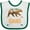 White and Green, variant on Inktastic Idaho Vacation Bear Silhouette Boys or Girls Baby Bib