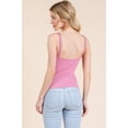 thumbnail image 3 of Ribbed V-neck Lace Trim With Strap Tank Top, 3 of 4