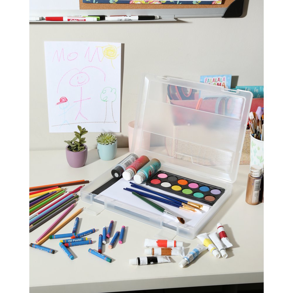 Logix Clear Craft Storage Box with Snap Tight Closures