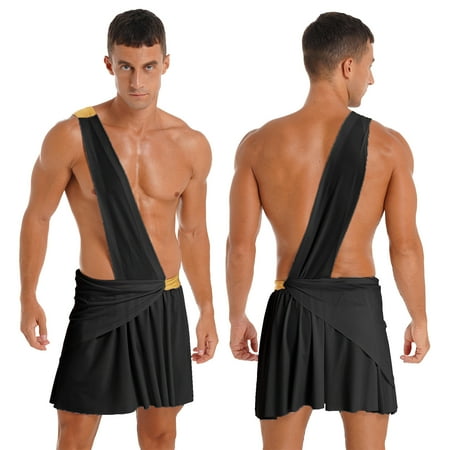 

iiniim Men s One Shoulder Ancient Greek God Lingerie Knight Warrior Costume Cosplay Outfits