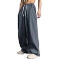 thumbnail image 3 of Lenago Men Casual Pants Straight Fit with Side Pockets Elastic Waist Polyester for Spring Summer Daily Work Outdoor Home Wear Multiple Colors Available, 3 of 6