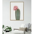thumbnail image 6 of Kate and Laurel Sylvie Pink Cactus Flower Framed Canvas Wall Art by Amy Peterson Art Studio, 28x38 Natural, Desert Cactus Floral Photo Art for Wall, 6 of 6