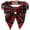 Red Plaid swallowtail, variant on Dog collar - Colour mesh and ripple pattern sailor bow tie, adjustable collar small green plaid bow S