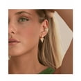 thumbnail image 3 of Pendiente Xtellar Aretes Dorados Corazón Largo Con Zirconia, 3 of 4