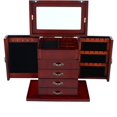 thumbnail image 3 of DENEST Wooden Jewelry Box Organizer 5-Drawer Large with Built-in Mirror Unisex, 3 of 7