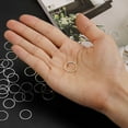 thumbnail image 4 of 50 Pack 15mm Brass Hollow Circle Bezel Round Linking Rings(Silver), 4 of 6