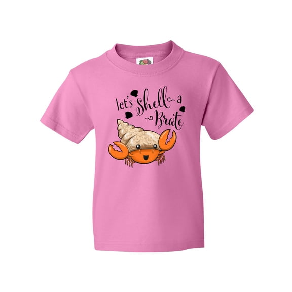 Inktastic Lets Shell-a-Brate- cute hermit crab Youth T-Shirt
