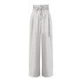 thumbnail image 5 of Women's Casual Pants High Waisted Side Pocket Straight Leg Work Pants Women'S Fashionable High Waist Zipper Casual Pants Suit Pants,White Women's Casual Pants S, 5 of 5